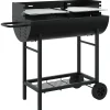 vidaXL Houtskoolgrill 96,5 x 42,5 x 88,5 cm Zwart