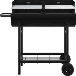vidaXL Houtskoolgrill 96,5 x 42,5 x 88,5 cm Zwart
