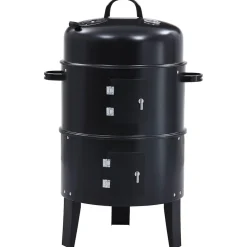 vidaXL Houtskoolroker barbecue-grill 3-in-1 40x80 cm