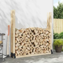 vidaXL Houtstapel Steun 2 st Antraciet 34 x 10 x 15 cm Staal