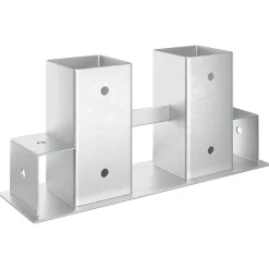 vidaXL Houtstapel Steun 12 st zilver 34 x 10 x 15 cm Staal