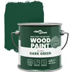 vidaXL Houtverf Groen 2,5 L Wandprint