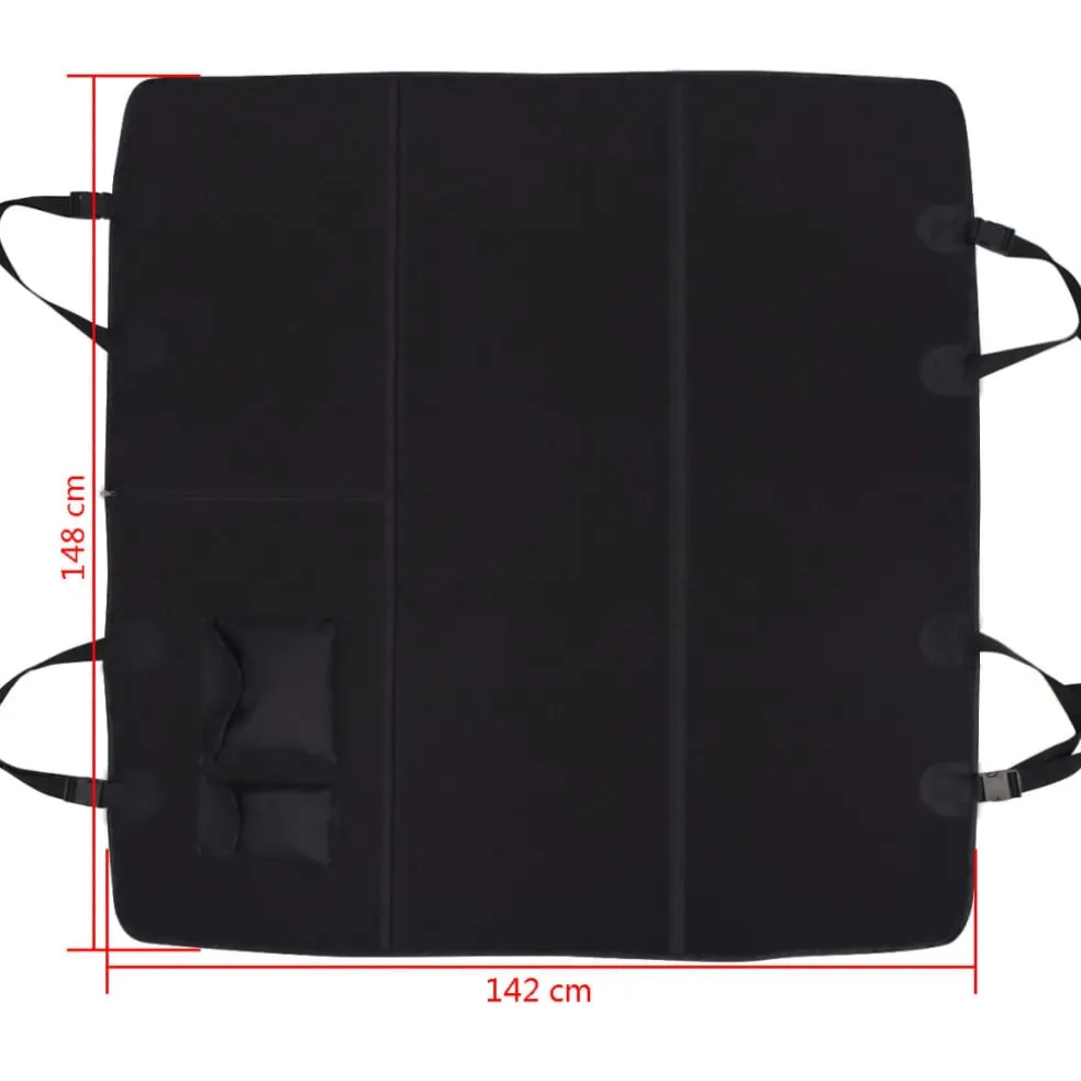 vidaXL Huisdieren achterbankhoes 148x142 zwart