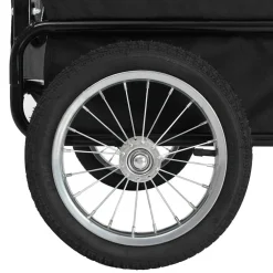 vidaXL Huisdierenfietskar en joggingbuggy 2-in-1 rood en zwart