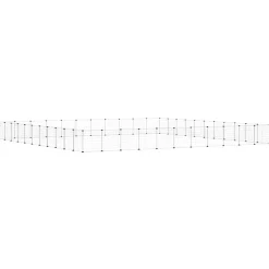 vidaXL Huisdierenkooi met deur 44 panelen 385x385x35 cm staal zwart