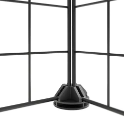 vidaXL Huisdierenkooi met deur 8 panelen 70x35x35 cm staal zwart