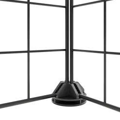 vidaXL Huisdierenkooi met deur 60 panelen 280x245x70 cm staal zwart