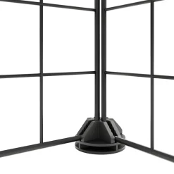vidaXL Huisdierenkooi met deur 8 panelen 35x35x70 cm staal zwart