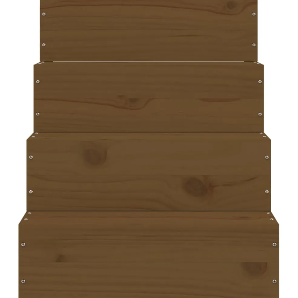 vidaXL Huisdierentrap 40x49x47 cm massief grenenhout honingbruin