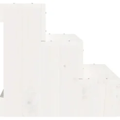 vidaXL Huisdierentrap 40x37,5x35 cm massief grenenhout wit