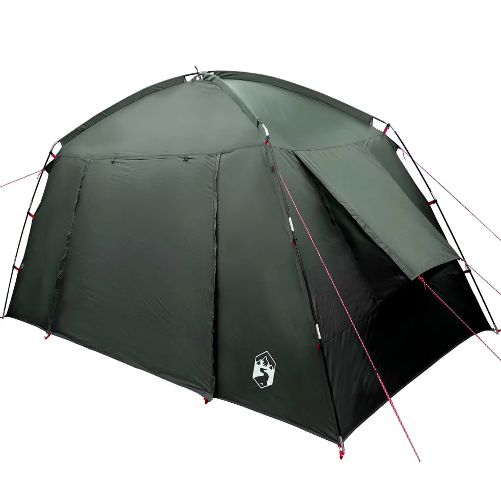 vidaXL Huisje Tent 4-persoons Legergroen Polyester