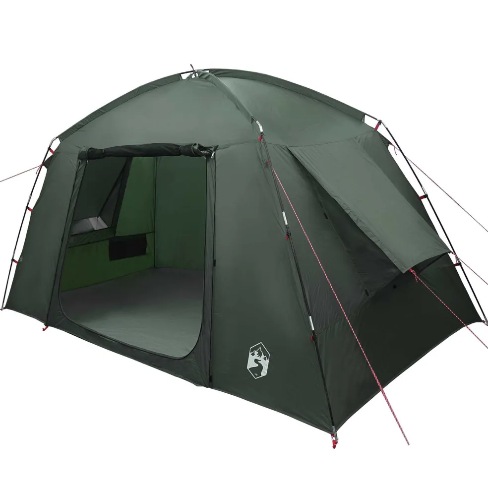 vidaXL Huisje Tent 4-persoons Legergroen Polyester