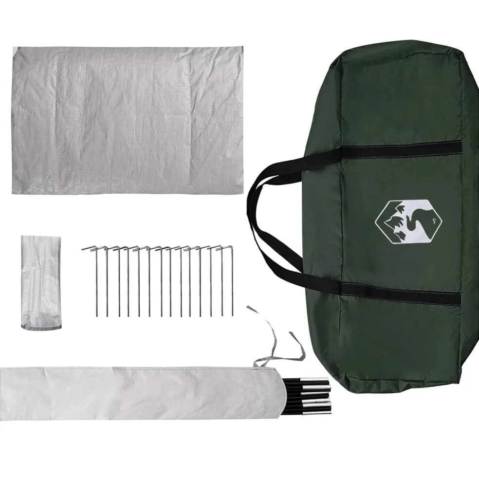 vidaXL Huisje Tent 4-persoons Legergroen Polyester