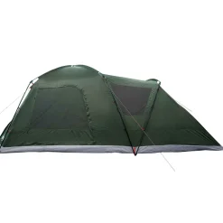 vidaXL Huisje Tent 12-persoons Leger groen Polyester en staal
