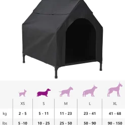 vidaXL Huis voor Huisdieren Zwart 90 x 65 x 83 cm Staal