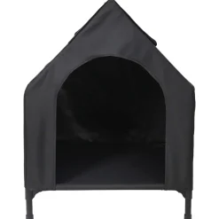 vidaXL Huis voor Huisdieren Zwart 90 x 65 x 83 cm Staal