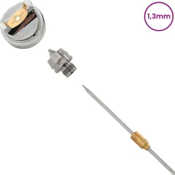 vidaXL HVLP Spuitpistool Mondstuk 1,3 mm Mondstuk zilver