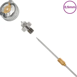 vidaXL HVLP Spuitpistool Mondstuk 0,8 mm Mondstuk zilver