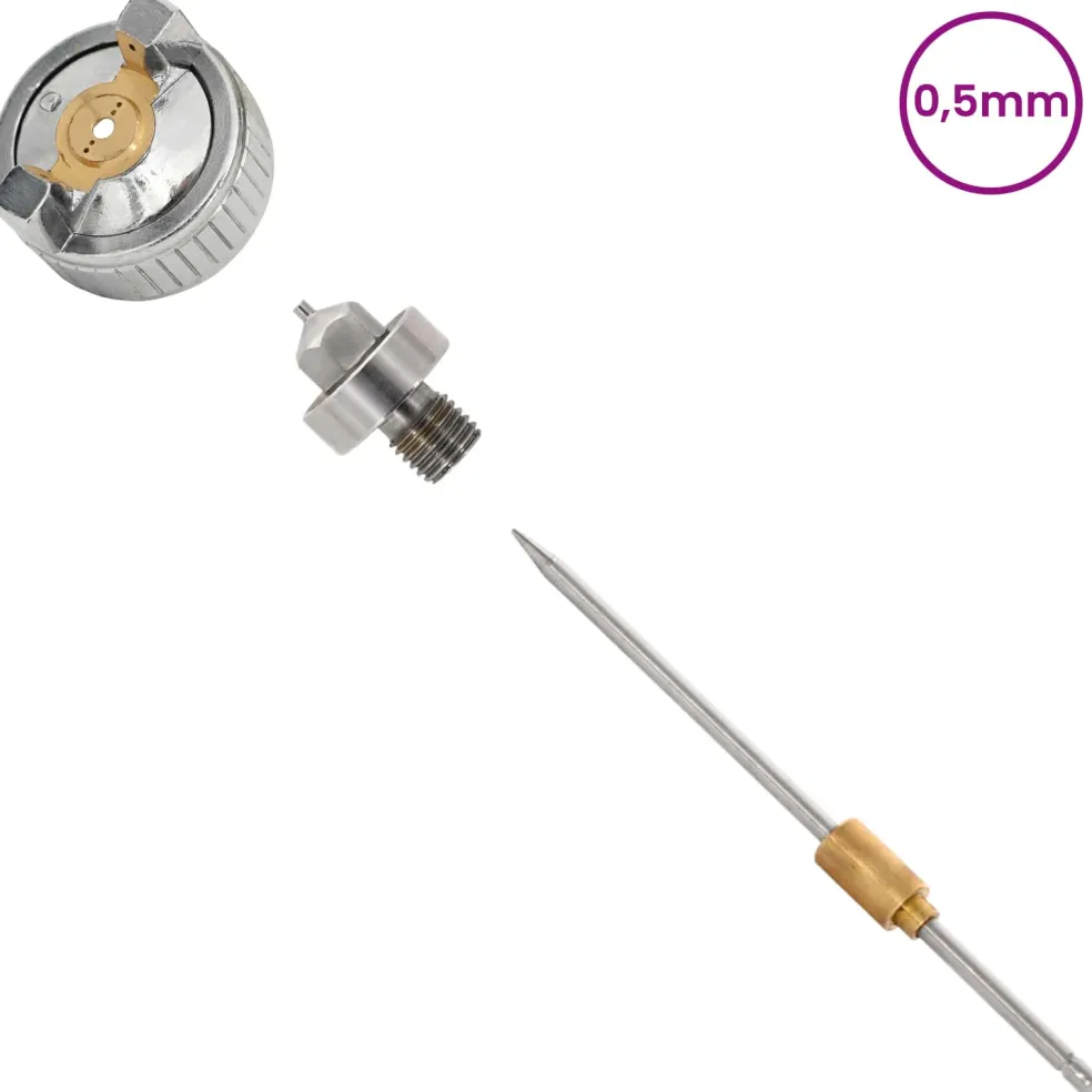 vidaXL HVLP Spuitpistool Mondstuk 0,8 mm Mondstuk zilver