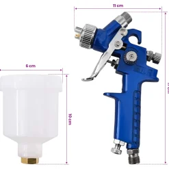 vidaXL HVLP Verfspuit Kits 125 ml Bekers 0,8 mm Mondstuk 125 ml