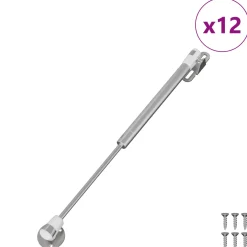 vidaXL Hydraulische Gasveer 12 st zilver 280 x 17 x 16 mm PP en IJzer