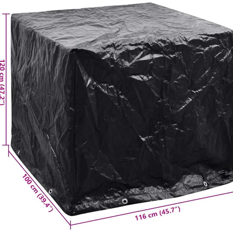 vidaXL IBC-hoes met 8 oogjes 116x100x120 cm