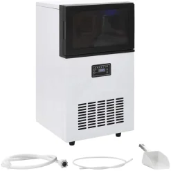vidaXL IJsblokjesmachine 45 kg/24 u zwart