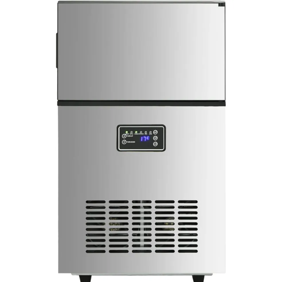 vidaXL IJsblokjesmachine 45 kg / 24 u zilverkleurig