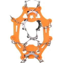vidaXL IJs-klemmen voor schoenen met 10 spikes Oranje S
