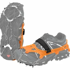 vidaXL IJs-klemmen voor schoenen met 10 spikes Oranje S