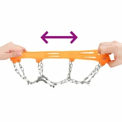 vidaXL IJs-klemmen voor schoenen met 10 spikes Oranje S