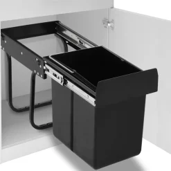 vidaXL Inbouwprullenbak uittrekbaar soft-close 20 L