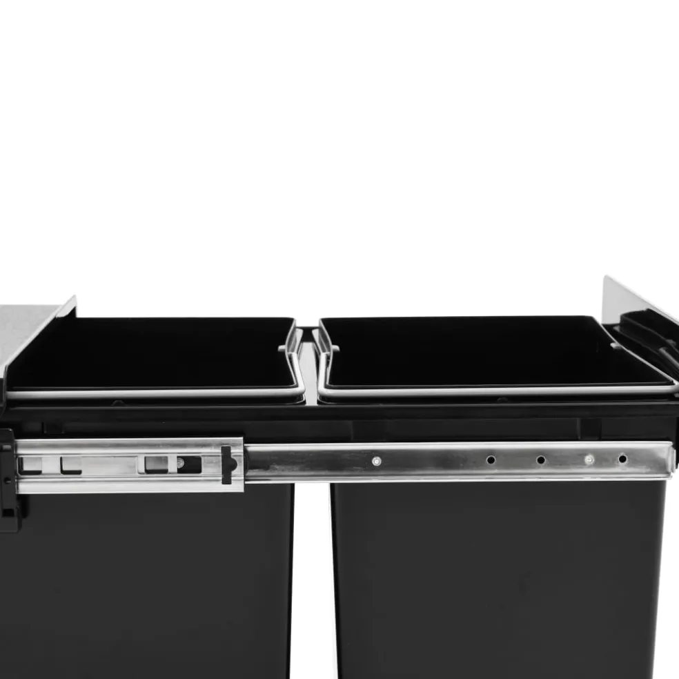 vidaXL Inbouwprullenbak uittrekbaar soft-close 36 L