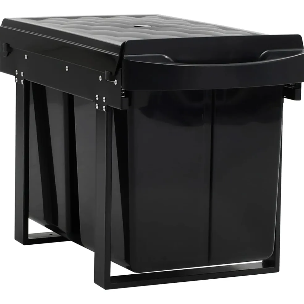 vidaXL Inbouwprullenbak uittrekbaar soft-close 48 L
