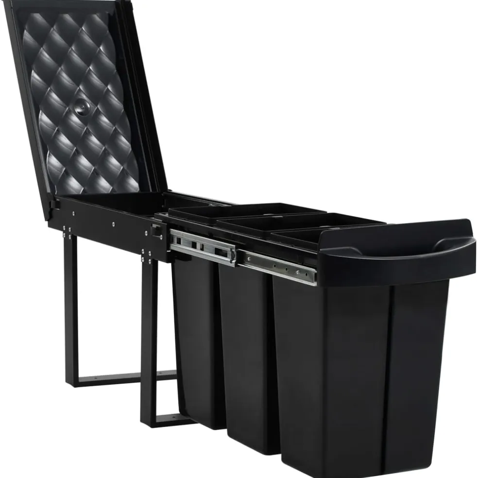 vidaXL Inbouwprullenbak uittrekbaar soft-close 36 L