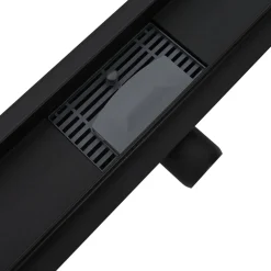 vidaXL 2 in 1 Doucheafvoer Zwart 50 cm Roestvrij staal 304