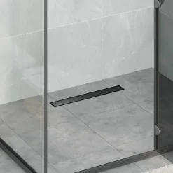 vidaXL 2 in 1 Doucheafvoer Zwart 50 cm Roestvrij staal 304