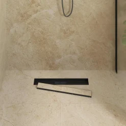 vidaXL 2 in 1 Doucheafvoer Zwart 50 cm Roestvrij staal 304