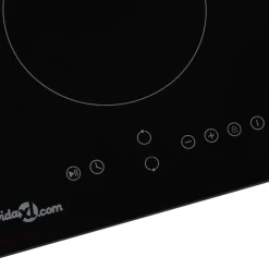 vidaXL Inductiekookplaat met 2 kookzones aanraakbediening 3500 W glas