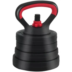 vidaXL 4-in-1 Dumbbell Barbell Kettlebell Set 20 kg Zwart en Rood