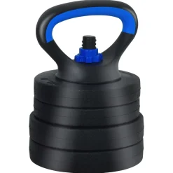 vidaXL 4-in-1 Dumbbell Barbell Kettlebell Set 20 kg Zwart en Blauw