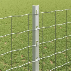 vidaXL ingegraven hekpalen 11 st zilver 160 cm Gepoedercoat staal