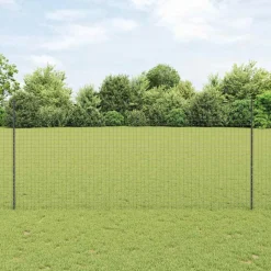vidaXL ingegraven hekpalen 22 st Grijs 120 cm Gepoedercoat staal