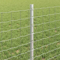 vidaXL ingegraven hekpalen 26 st Groen Gepoedercoat staal