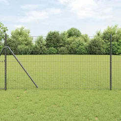 vidaXL ingegraven hekpalen 13 st Grijs Gepoedercoat staal