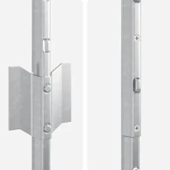 vidaXL ingegraven hekpalen 11 st zilver 140 cm Gepoedercoat staal