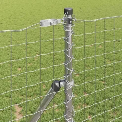 vidaXL ingegraven hekpalen 26 st Zilverkleurig Gepoedercoat staal