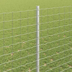 vidaXL ingegraven hekpalen 5 st zilver 180 cm Gepoedercoat staal