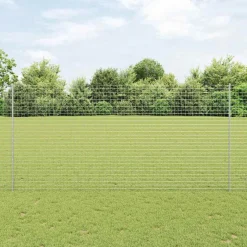vidaXL ingegraven hekpalen 44 st zilver 200 cm Gepoedercoat staal
