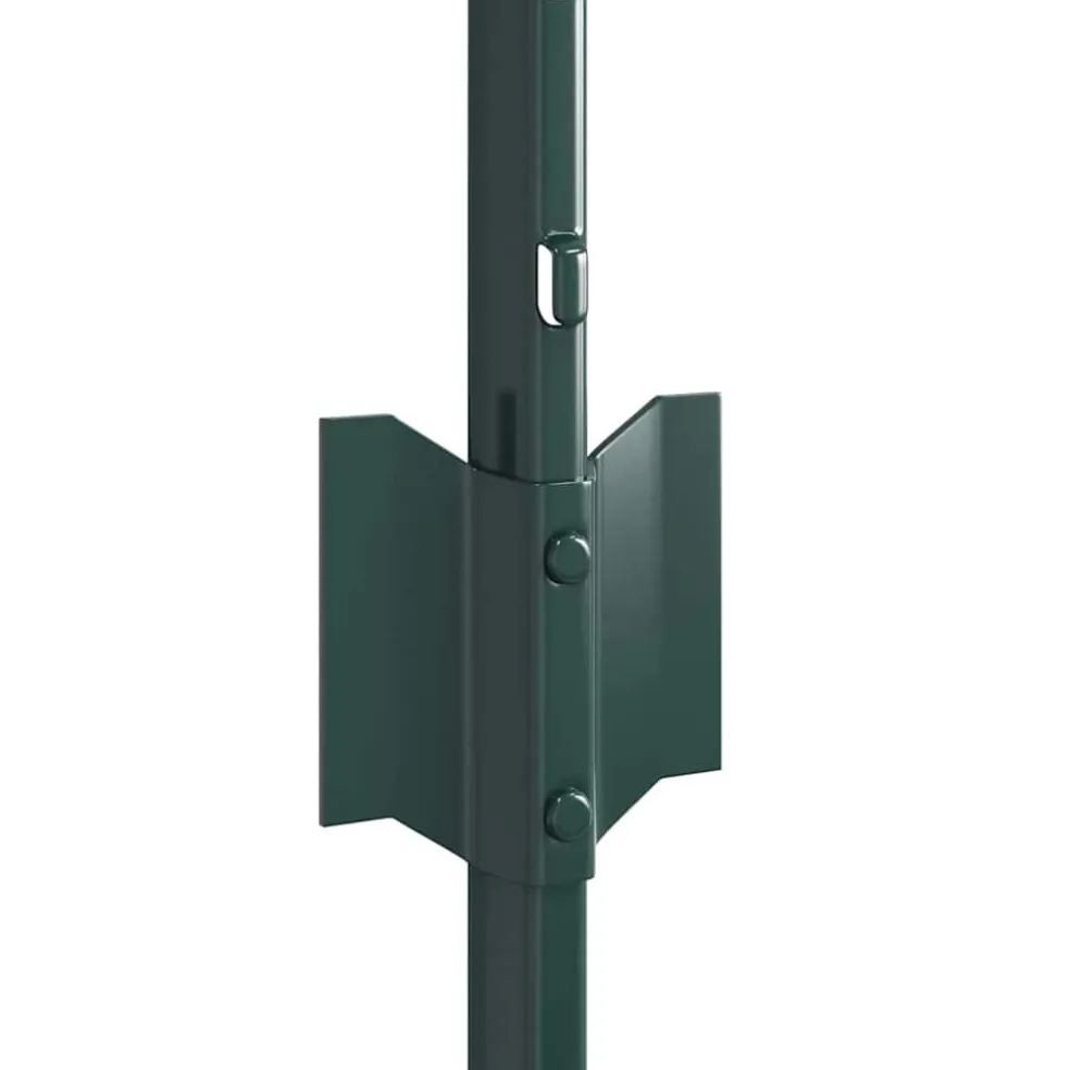 vidaXL ingegraven hekpalen 44 st Groen 120 cm Gepoedercoat staal